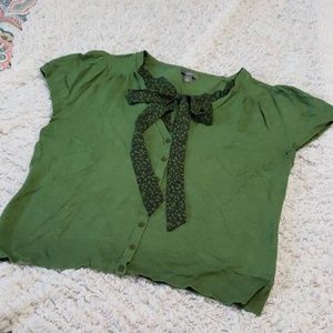 Apt 9 Green Short Sleeved Sweater XL
